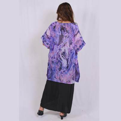 Emblished Kaftan with Dhoti skirt