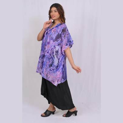 Emblished Kaftan with Dhoti skirt