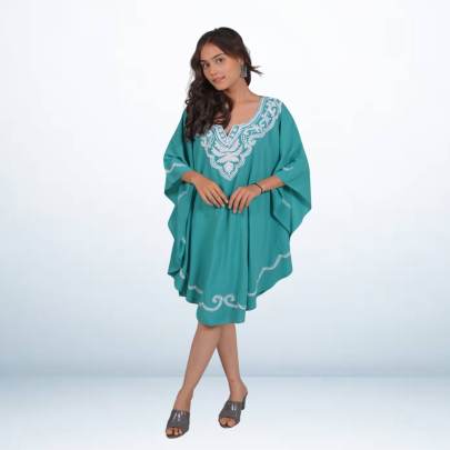 Embroidered Short Tunic Kaftan