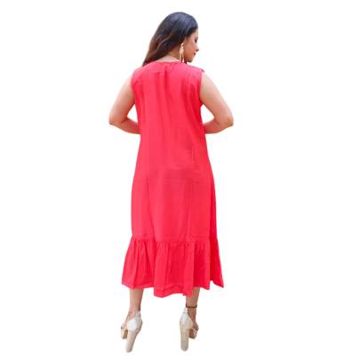 Embroidery Dress Pink