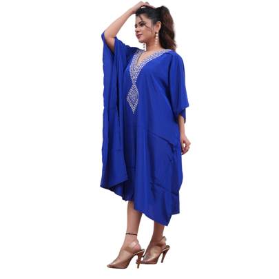Embroidery Kaftan  Blue