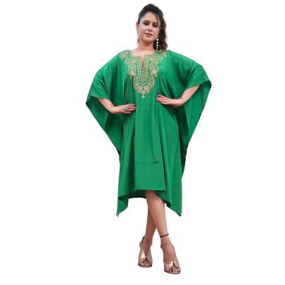 Embroidery Kaftan  Green