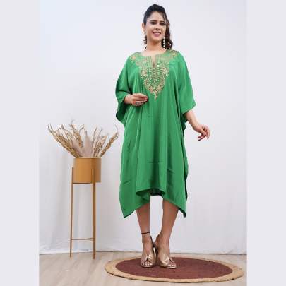 Embroidery Kaftan  Green