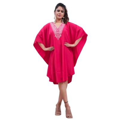 Embroidery Kaftan   Pink