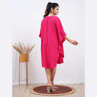 Embroidery Kaftan   Pink