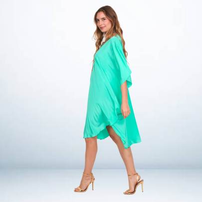 Embroidery Kaftan   Sea Green