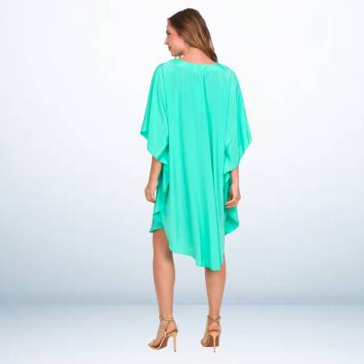 Embroidery Kaftan   Sea Green