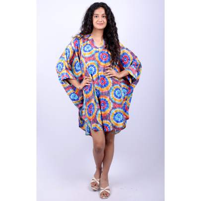 Evil Eye Print Kaftan Tunic