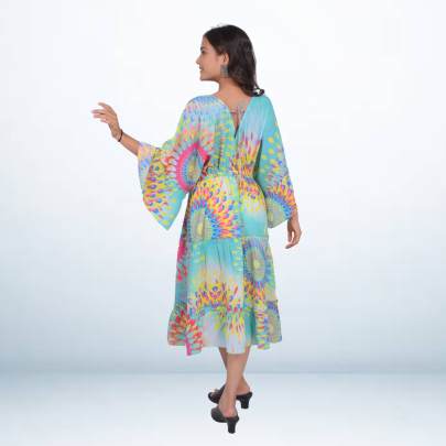 Fashionable Printed Flared Tube dress