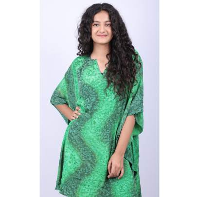 Fern Spiral Tie Dye Kaftan Tunic