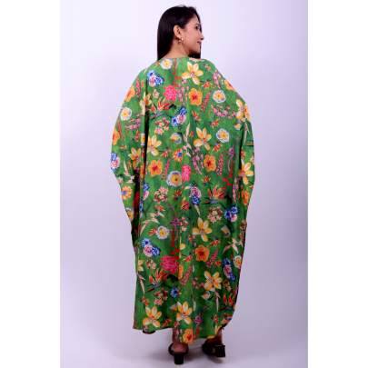 Floral Printed Long Kaftan
