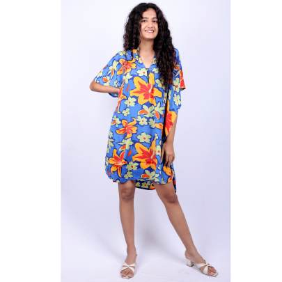 Floral Printed Short Kaftan