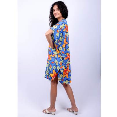 Floral Printed Short Kaftan