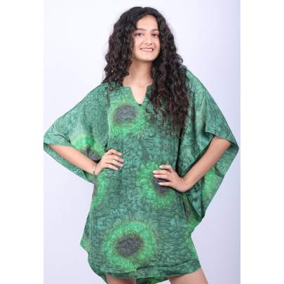 Forest Burst Tie Dye Kaftan Tunic