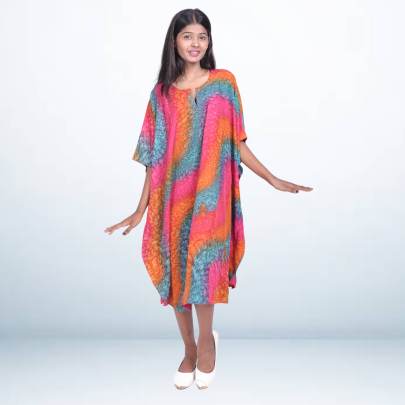 Hand Spray Printed Kaftan for Women