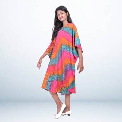 Hand Spray Printed Kaftan for Women