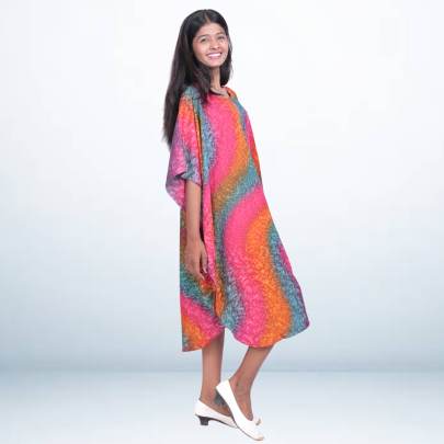 Hand Spray Printed Kaftan for Women
