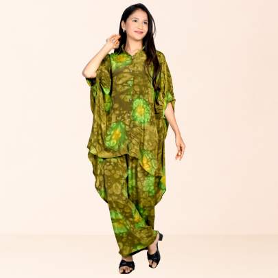 Hand Spray printed Up n Down Cord set