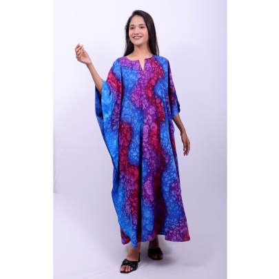 Hand Tie Dye Printed Long Kaftan