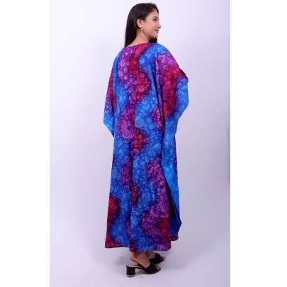 Hand Tie Dye Printed Long Kaftan