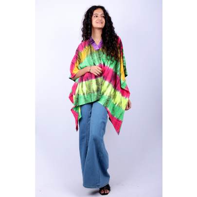 High Low MultiColor Short Kaftan Tunic 
