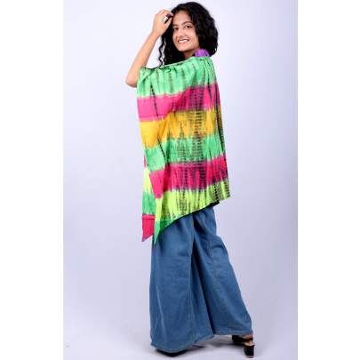 High Low MultiColor Short Kaftan Tunic