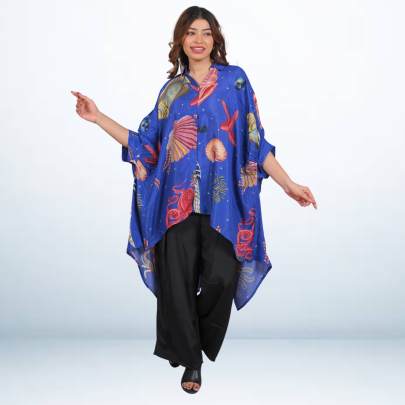 High Low Sea World Kaftan Pant Set 