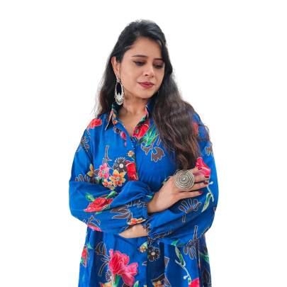 High Low style Tunic Pant Co ord Set