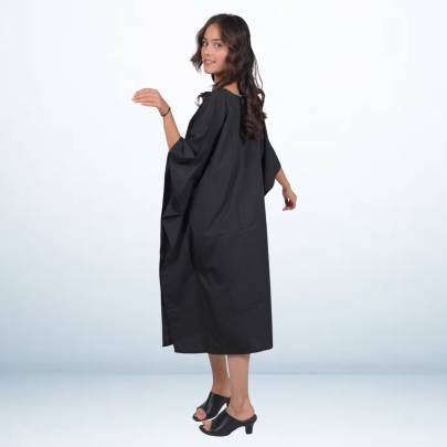 Hot Black Solid black Beach Kaftan Caftan