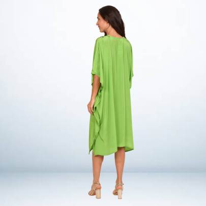 Light Green Embroidered Short kaftan