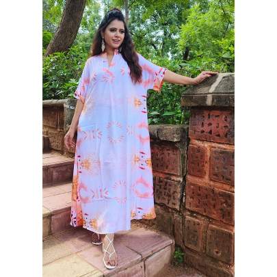 Light Pink Crepe Silk Pocket Dress