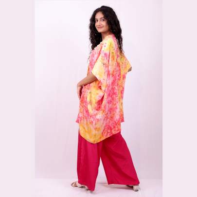 Mirror Emblished Hand Tie Dye Kaftan Cord set