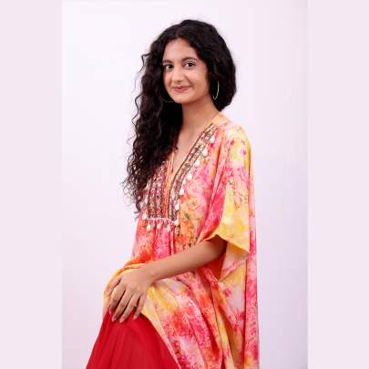 Multicolor Hand Tie dye Emblished Cord Sets