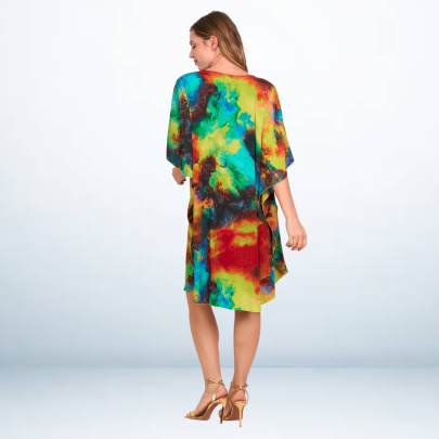 Multicolor Tie Dye Kaftan Tunic