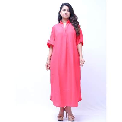 Muslin Cotton Collar Dress
