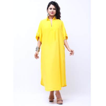 Muslin Cotton Collar Dress