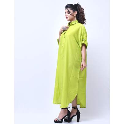Muslin Cotton Collar Dress