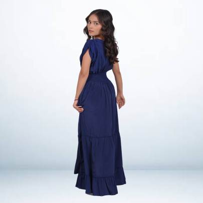 Navy Blue Long Maxi Tube Dress