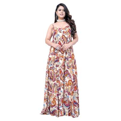 Paisley Print Long Dress