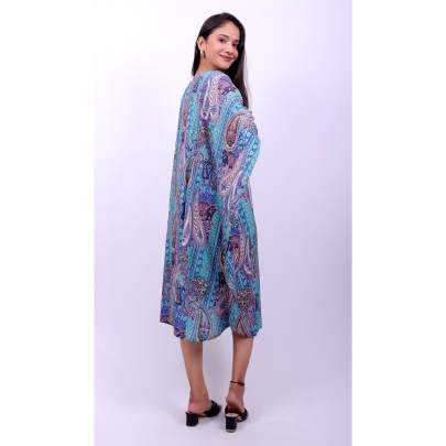 Paisley Print Mid Length Kaftan