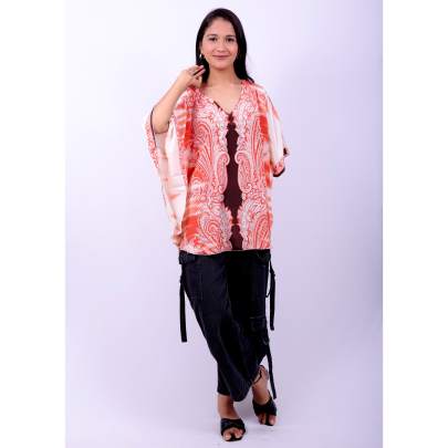 Paisley Print Short Kaftan Tunic