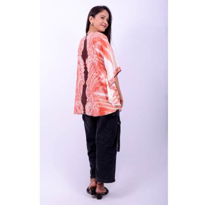 Paisley Print Short Kaftan Tunic