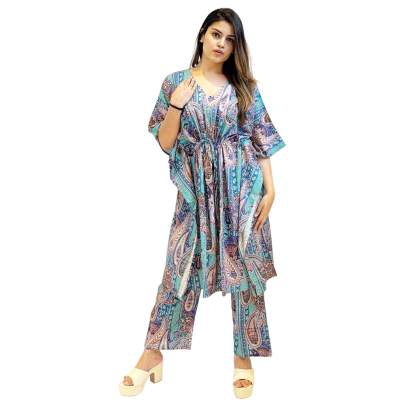 Paisley Print Summer Kaftan Pant Co ord set