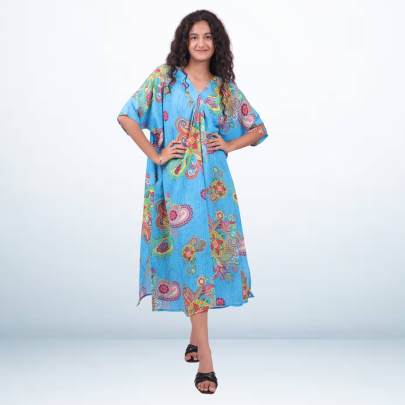 Paisley Printed Beach Dress