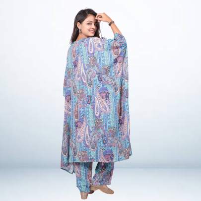 Paisley Printed Kaftan Pant Cord set