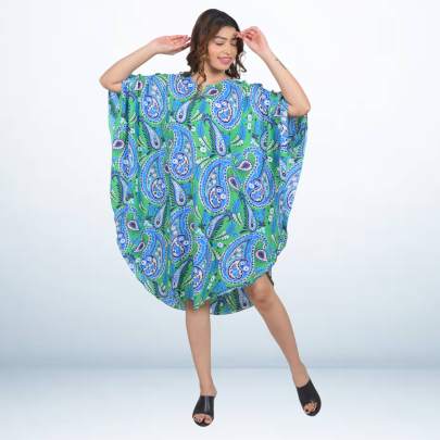 Paisley Printed Kaftan Tunic 