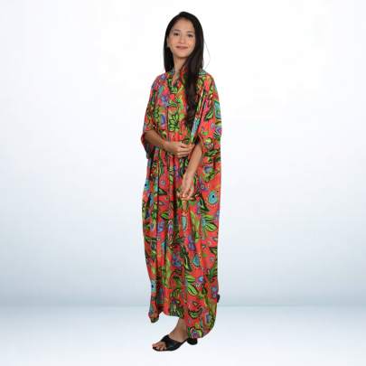 Paisley Printed Long Kaftan Caftan