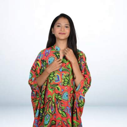 Paisley Printed Long Kaftan Caftan