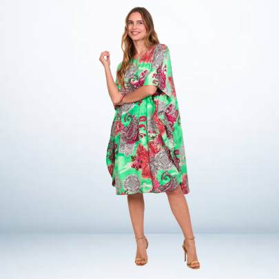 Paisley Printed Short beach kaftan