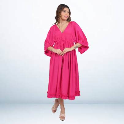 Pink Aura Ruffle Dress 